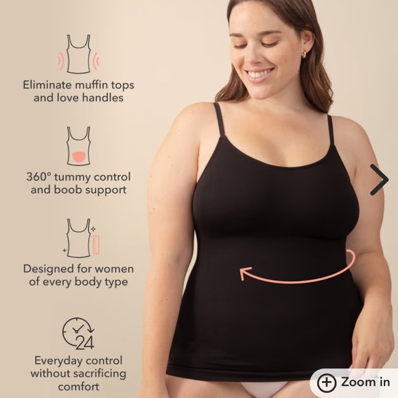 Shapermint Empetua Essentials All Day Every Day Scoop Neck Cami BEIGE SMALL+ XXL - Picture 2 of 16